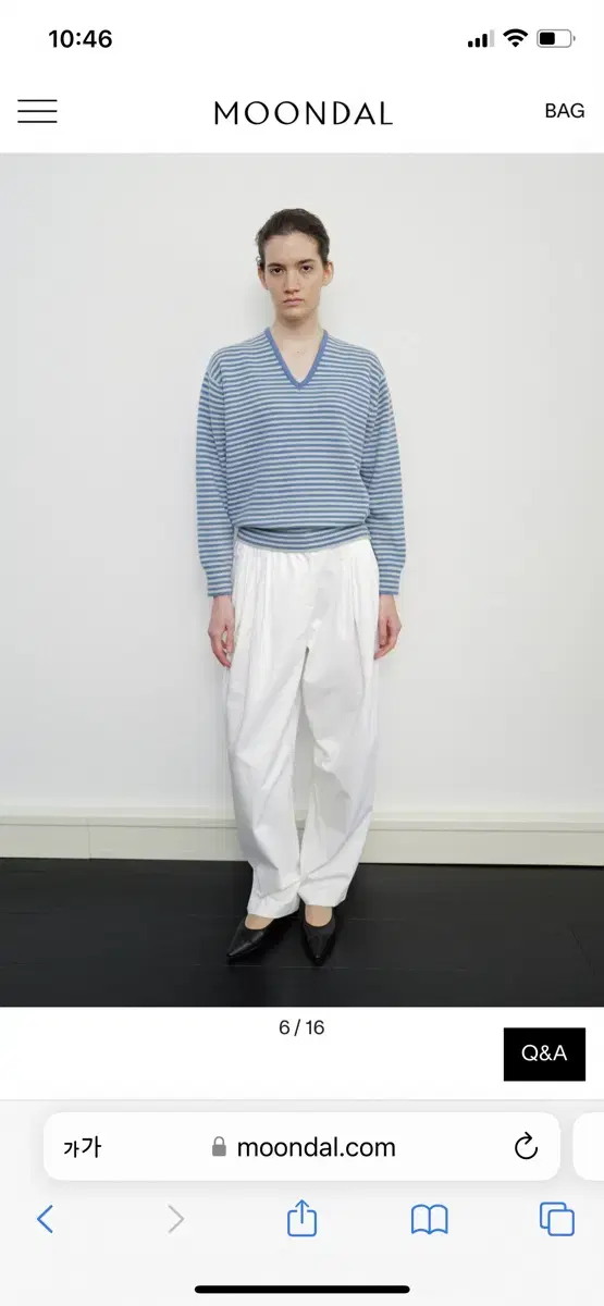 문달 Cotton Volume Tuck Pants